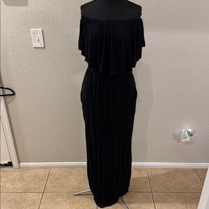 Elegant Black Off-Shoulder Dress